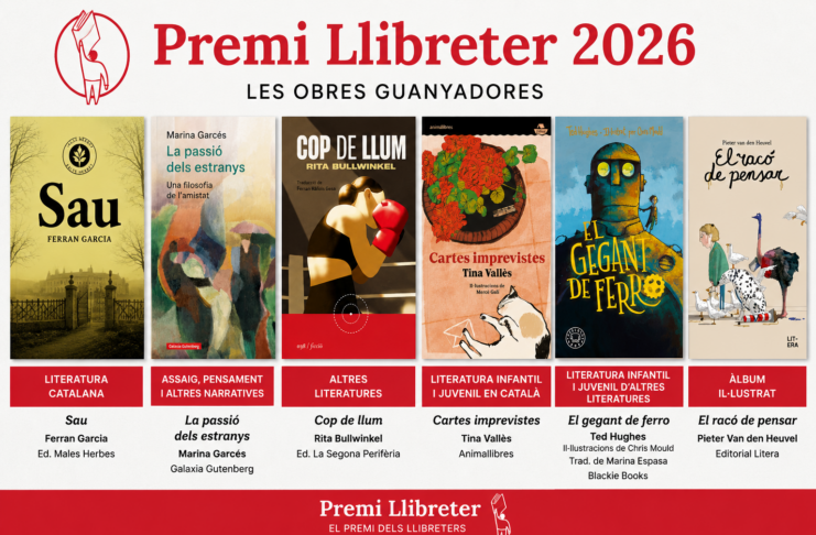 Ferran Garcia, Marina Garcés, Rita Bullwinkel, Tina Vallès, Ted Hughes i Pieter van den Heuvel, guanyadors dels Premis Llibreter 2026